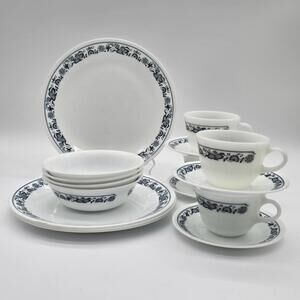 Corelle Old Town 16-Pc Dinnerware Set Made In USA 1970's Vintage #2